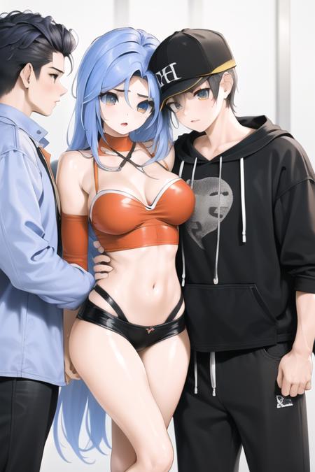 Sandwiched / between two - concept
