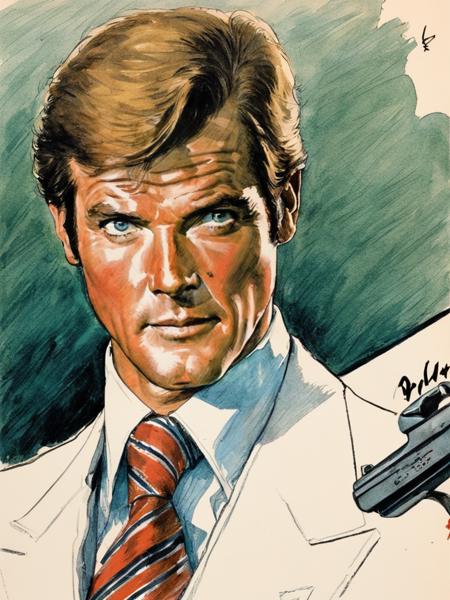 Sir Roger Moore as James Bond (Flux & SDXL)