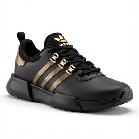 Matte Black & Metallic Gold Flux Style LoRA