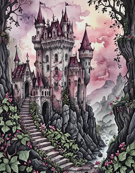 Gothic Pink Floral