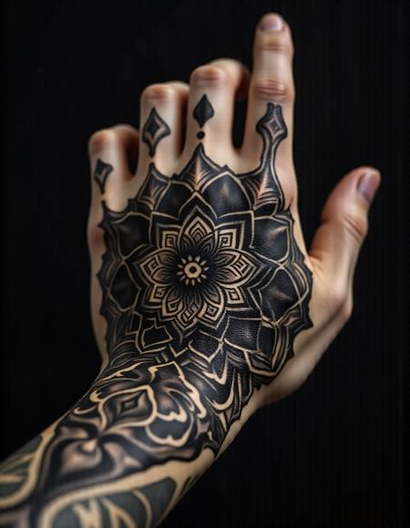 Flux - Tattoo on hand - By Devildonia