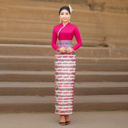 Myanmar Traditional wedding outfits