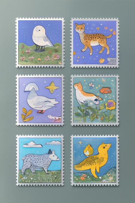 style of stamps 385