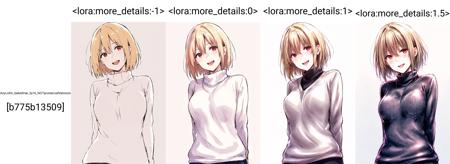 Add More Details - Detail Enhancer / Tweaker (细节调整) LoRA