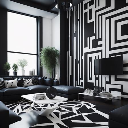 Geometric style interior design