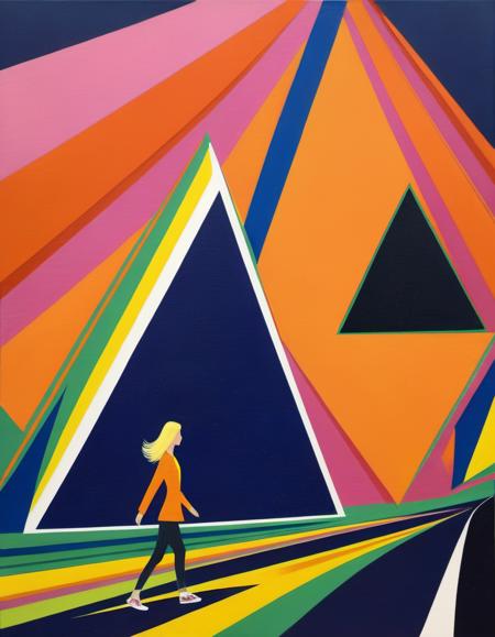 Abstract Lines Painting - Rita Letendre Style - SDXL 1.0