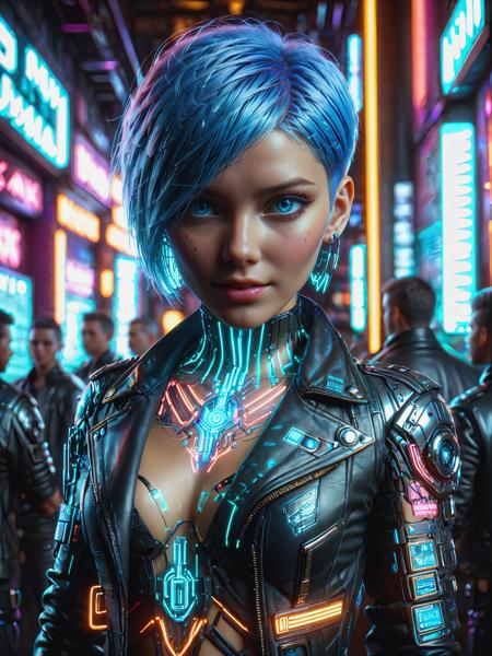 Neon Cyberpunk FLUX, SDXL & SD1.5版本SDXL v2 Neonbody (ID: 643748)