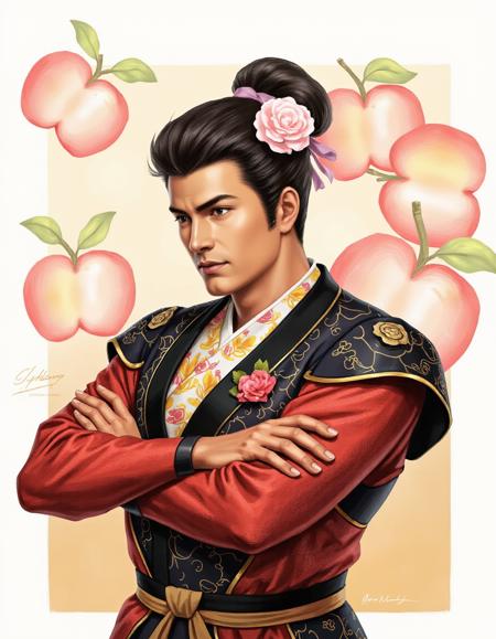 Romance Of The Three Kingdom Officer Potrait Style Lora - Flux 1.D