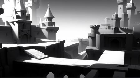 Whitebox Style SDXL - Environment & Level Design Concept Art Game Dev Tool