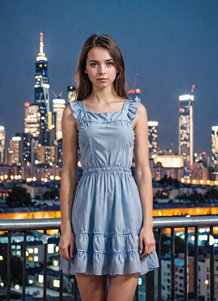 Ruffled Dress / Classic Style XL