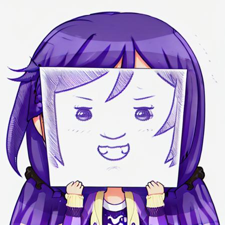 Holding Paper with emoji face   [Pony+XL+SD] LoRA版本SD (ID: 422665)