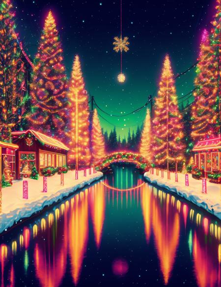 DonM - Neon Christmas Ghost Style [SD1.5, SDXL]