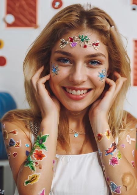 Sticker/Stamp On Face -Concept- by YeiyeiArt (Realistic)