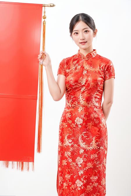【Realistic】红色 新年 旗袍 China Dress / Cheongsam / Qipao / New Year/Chinese New Year/Spring Festival