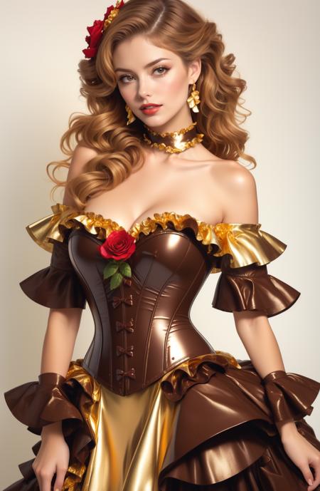 Chocolate Gold Foil Dress | Because You Deserve It!