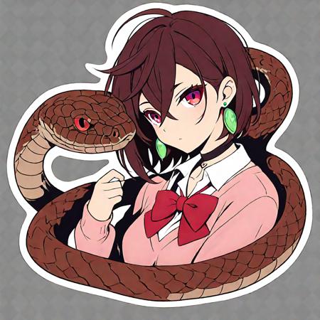 Snake Character Sticker illustriousXL