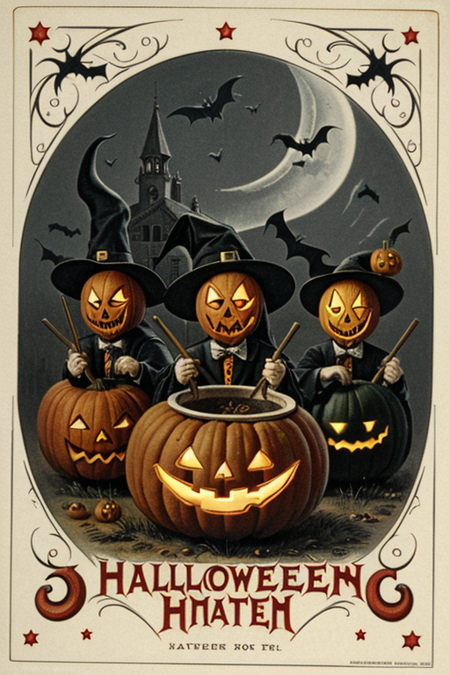 Halloween postcards from the early 1900s