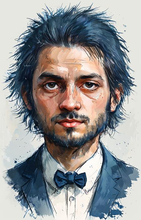 A painting style that combines blue and white colors - tangbohu [SDXL] 26