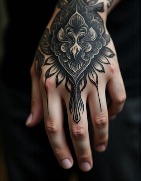 Flux - Tattoo on hand - By Devildonia