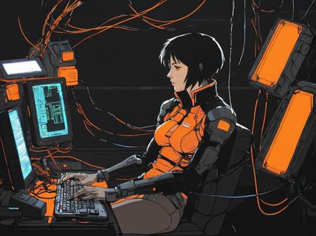 Ghost in the Shell 1995 environment LoRA [XL+Pony]