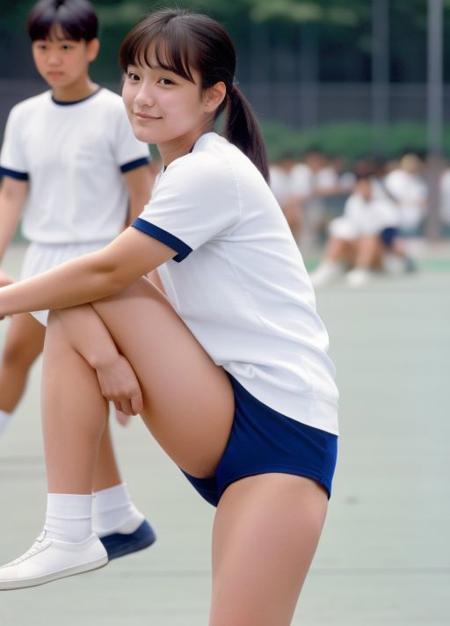 日本の体操服/ Traditional Japanese gym uniforms.