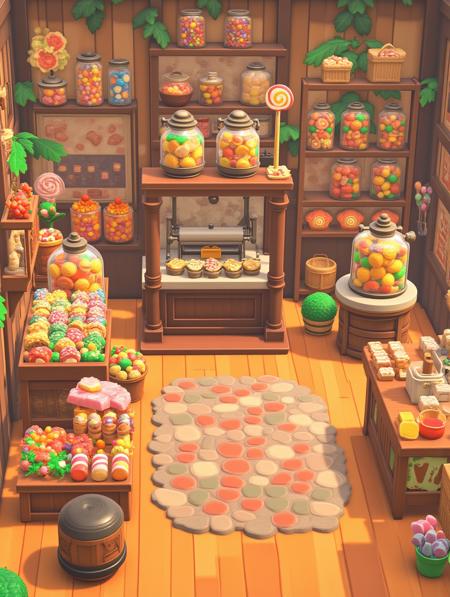 【Game Assets】 Cartoon-style 3D isometric background assets for small games FLUX