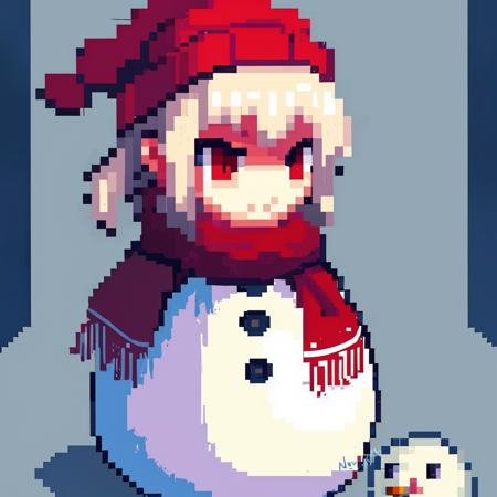 Pixel Snowman Suit (Dungeon Fighter Online) DNF大头像素雪人套装表情包