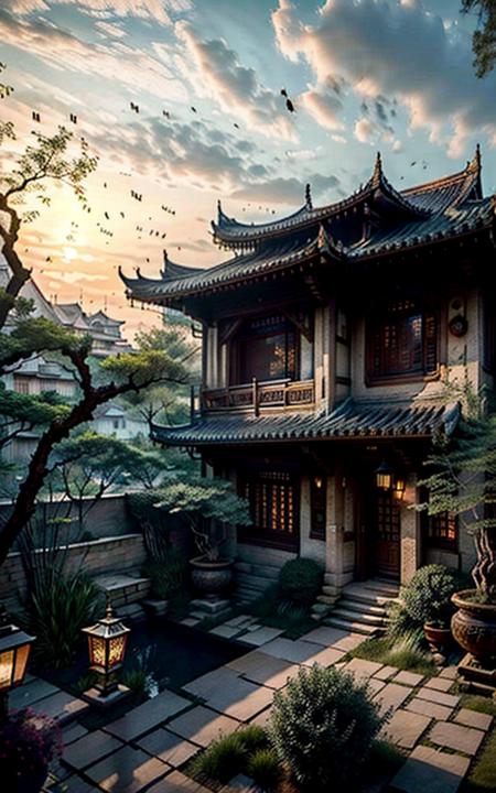 Ancient Chinese Scenery Background XL