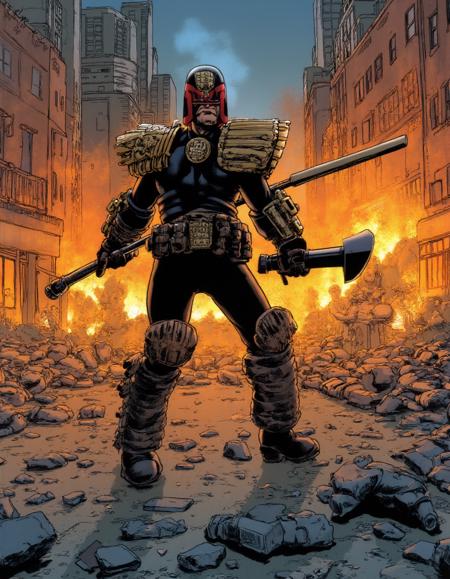 Judge Dredd Comic Style (Flux)