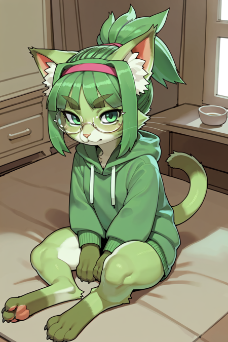 [fluffyrock vpred] Midori (Nakagami Takashi)版本char-midori-v2 (ID: 183434)