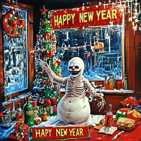 Horror Snowman Happy New Year! [SDXL]