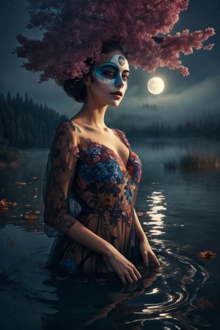 Catrina Makeup with Ornaments (Mexican Skull)