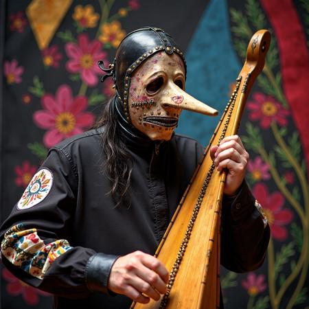 SLIPKNOT band. Number 3 masked.  Chris Fehn