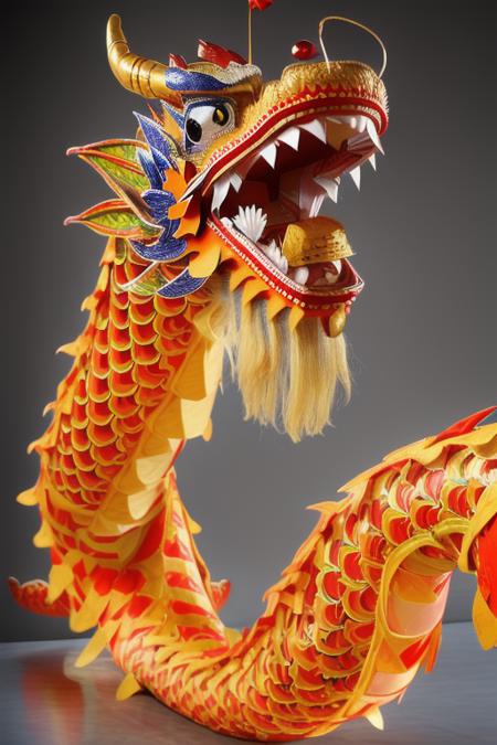 Dragon dance, a traditional Chinese cloth dragon