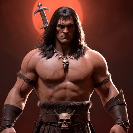Conan The Barbarian (comic style + character) XL + SD1.5 + F1D