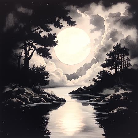 Zen Ink Wash Sumi-e (SDXL, Pony, Flux)