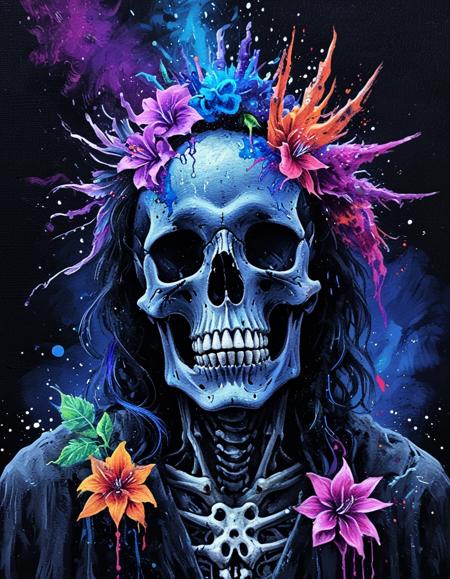 Paint on Black Canvas