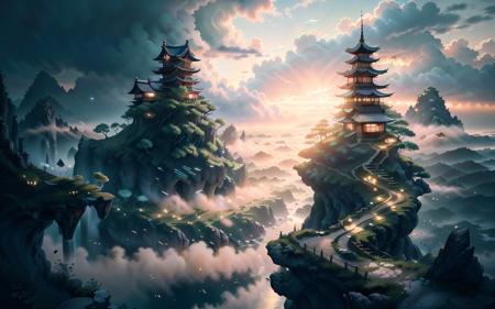 Ancient Chinese Scenery Background XL