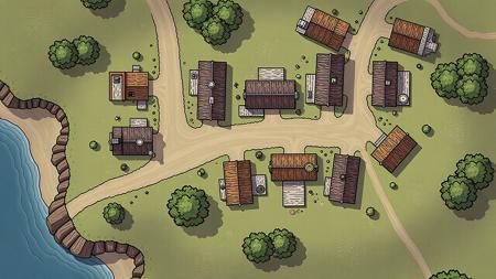 Envy Flux Fantasy Town Map 01 - Town and village maps for D&D and other RPGs