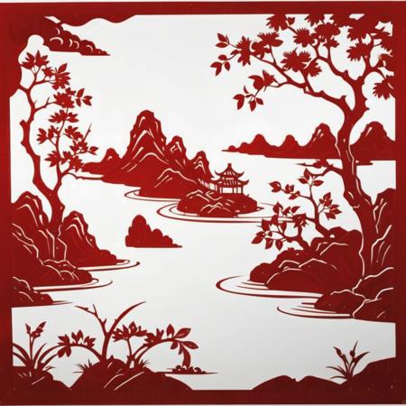 Chinese paper-cutting Style | SDXL