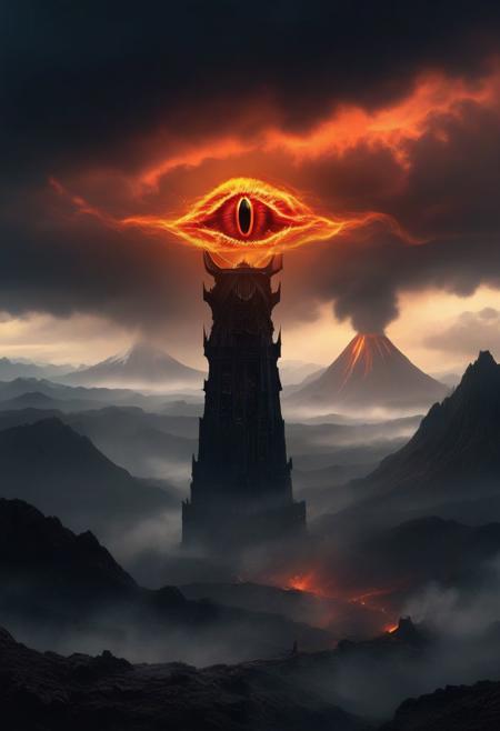 Sauron's Tower | Barad-dûr (Mordor, Middle Earth) (Lord of the Rings) [SDXL & SD1.5]