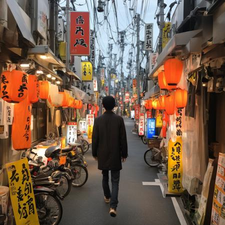 飲み屋街～しょんべん横丁(大阪・十三)  / Bar Street - Shonben Yokocho (Juso, Osaka) SDXL