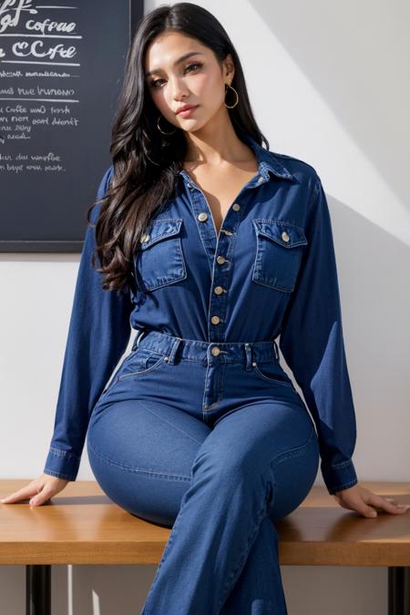 Deliciously Disco Era - Denim Jumpsuit