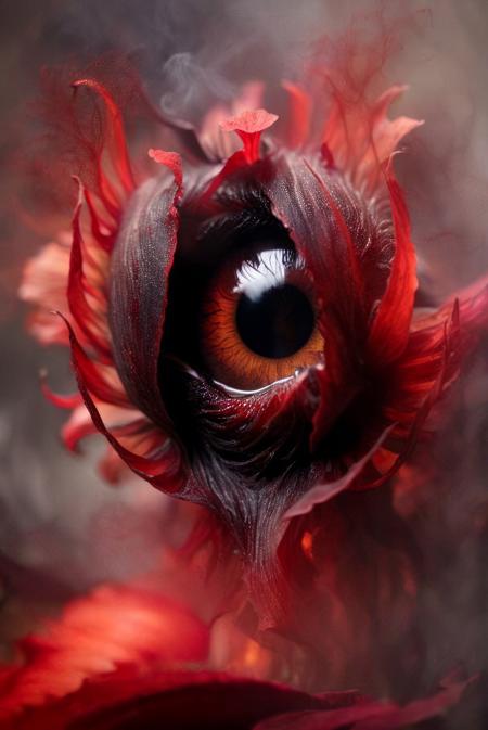 Red eye flower