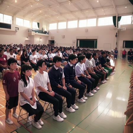 体育館 Japanese school gymnasium SD15
