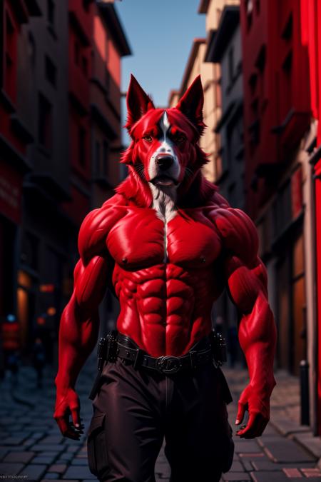 A Random Realistic Humanized Dog Character (realistic furry character)