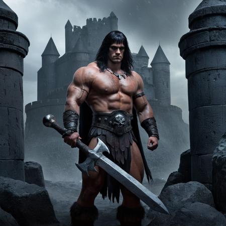 Conan The Barbarian (comic style + character) XL + SD1.5 + F1D