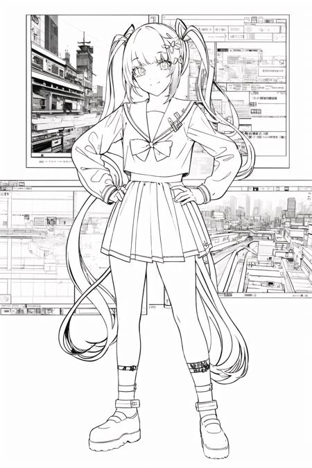 Anime Lineart / Manga-like (线稿/線画/マンガ風/漫画风) Style