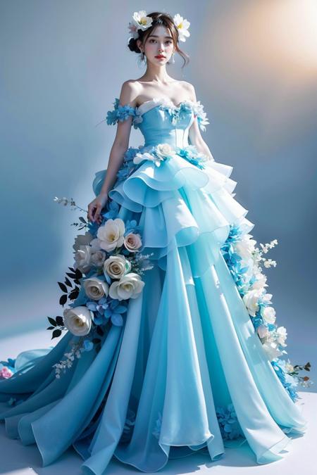 JAY - BLUE FLOWER DRESS