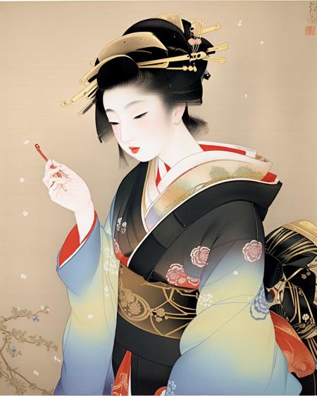 Uemura-Shoen(Nihonga) 上村松園 (日本膠彩畫)